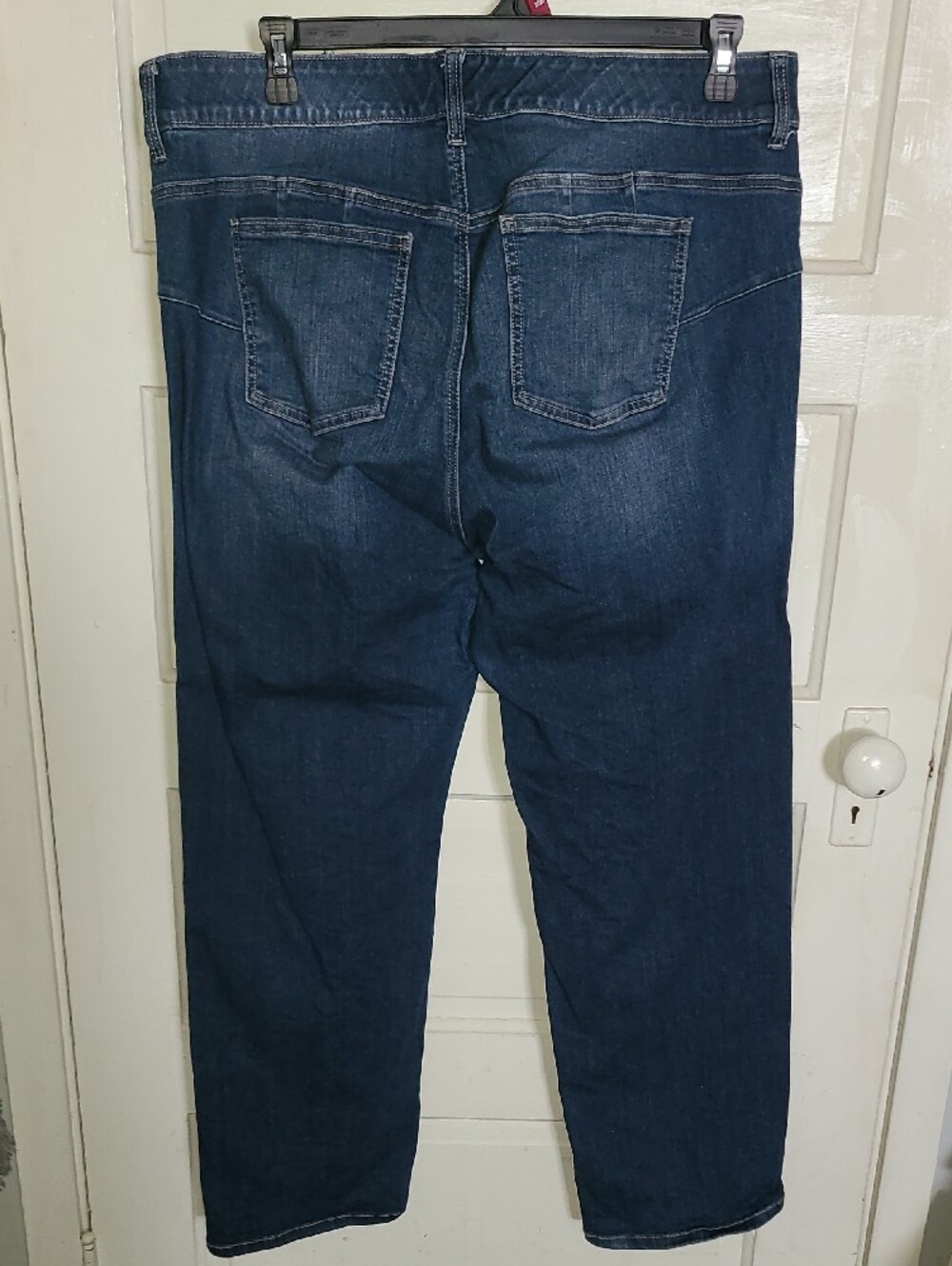 torrid Dark Blue Straight Leg Distressed Jeans - Picture 4 of 4